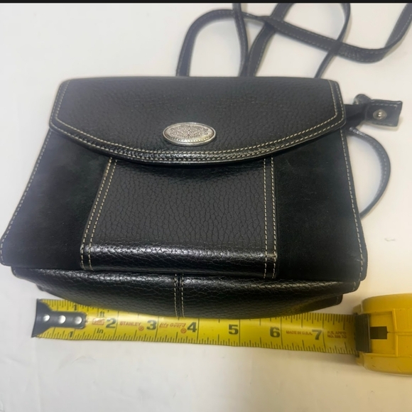 Brighton Elegant Black Leather & Suede Shoulder Bag - Picture 12 of 15